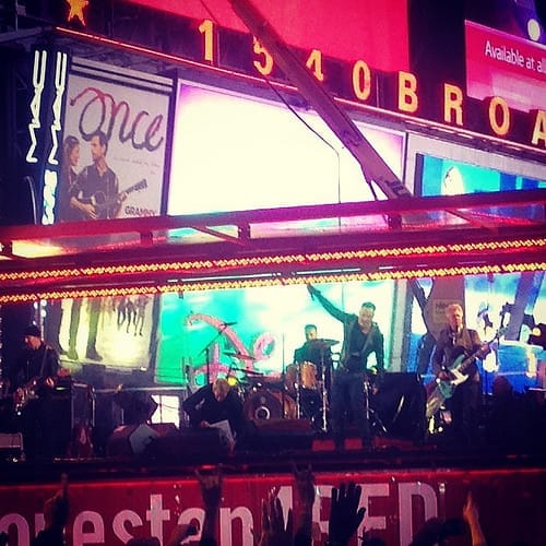 Springsteen & U2, World AIDS Day Concert, Times Square, December 1, 2014