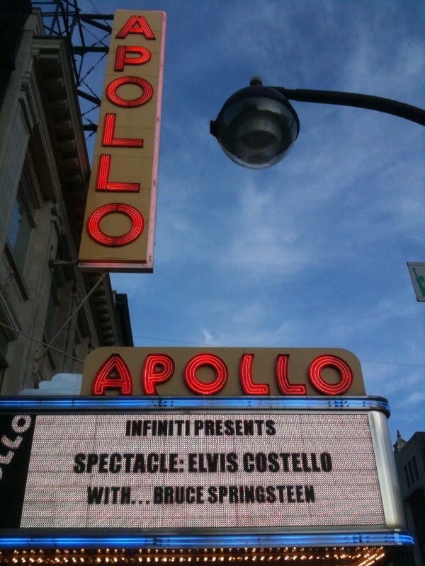 Elvis Costello presents Spectacle with Bruce Springsteen: Apollo Theater, September 25 , 2009