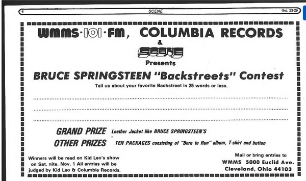 On Cleveland & Bruce Springsteen in the mid-70s